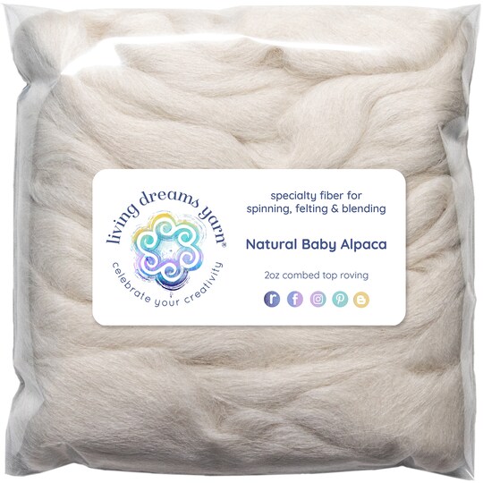 Baby Alpaca Fiber - Premium Quality, Luxuriously Soft, Natural Undyed, Combed Top Roving